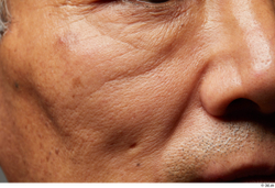 Face Nose Cheek Skin Man Asian Wrinkles Studio photo references